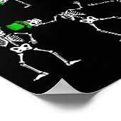 Poster St Patrick's Day Boys Kids Dancing Skeleton Casque (Coin)