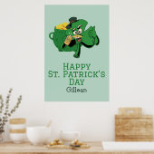 Poster St. Patrick's Day casquette vert irlandais Shamroc (Cuisine)