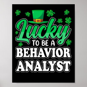 Poster St Patricks Day Chanceux D'être Un Analyste De Com