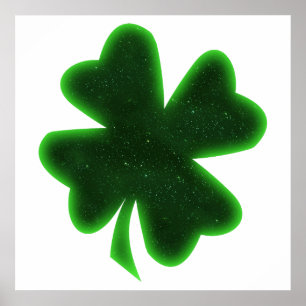 Poster St. Patrick's Day Four Leaf Clover