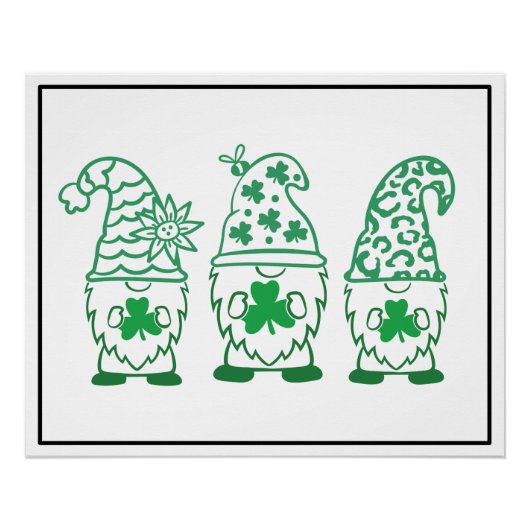 Poster St. Patrick's Day Gnomes-67845 (Devant)