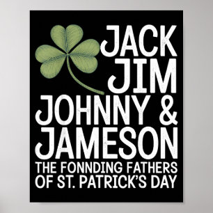Poster St patricks day hommes les pères fondateurs de st