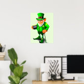 POSTER ST. PATRICK'S DAY LEPRECHAUN (Bureau à domicile)