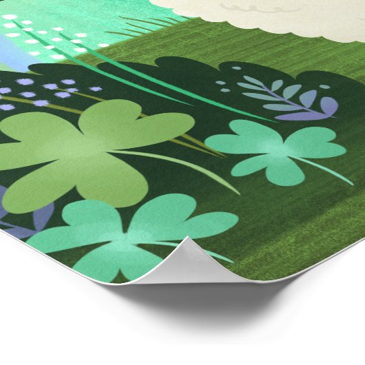 Poster St. Patrick's Day Lucky Lamb Art (Coin)