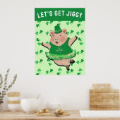 Poster St. Patrick's Day Party Jig irlandais (Cuisine)