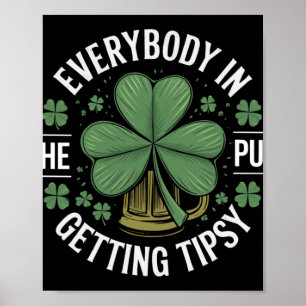 Poster St. Patricks Day Tout Le Monde Dans Le Pub Obtenir