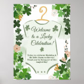 Poster St. Patrick's Lucky Charm Baby shower Bienvenue (Devant)