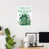 Poster St. Patricks Wall Art Retro Journal Imprimer (Bureau à domicile)