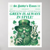 Poster St. Patricks Wall Art Retro Journal Imprimer (Devant)