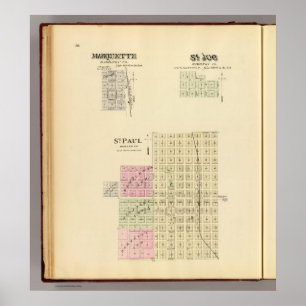 Poster St. Paul, Marquette et St. Joe, Nebraska