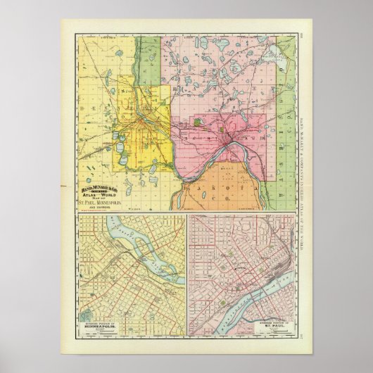 Poster St. Paul, Minneapolis, Minnesota (Devant)