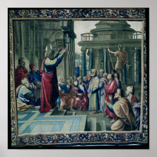 Poster St Paul prêchant chez l'Areopagus