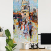 Poster St Paul's du pont du Millénaire (Bureau à domicile)