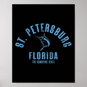 Poster St. Petersburg Floride Fl Rétro Vintage Plage Avan
