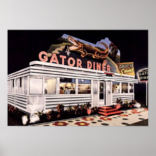 Poster St. Petersburg, Floride Gator Diner Restaurant