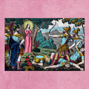 Poster St Philomena prise avec des flèches