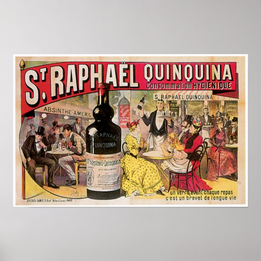 Poster St Raphael Quinquina Vins Vintages et art (Devant)