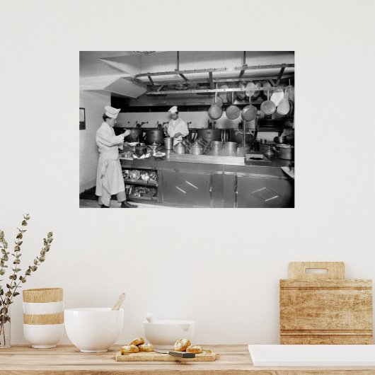 Poster St. Regis Hotel Kitchen, début du XIXe siècle (Cuisine)