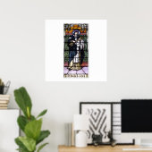 Poster St. Rose de Lima - prier pour nous vitraux (Bureau à domicile)