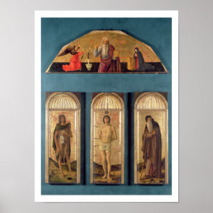 Poster St.Sebastian entre St John le baptiste et St