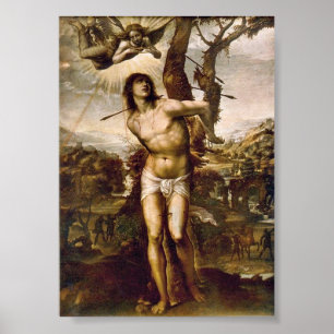 Poster St SebastiAn et Madonna avec des saints par Il