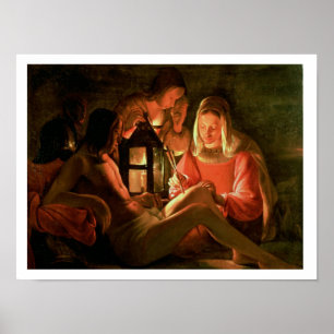 Poster St SebastiAn tendu par la femme sainte (l'huile