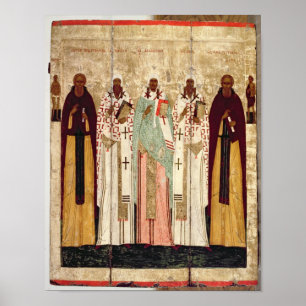 Poster St Sergius de Radonesh avec les saints de
