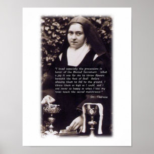 Poster St Therese et l'eucharistie sainte