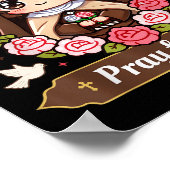 Poster St Therese Of Lisieux Pray For Us Catholic Roses F (Coin)
