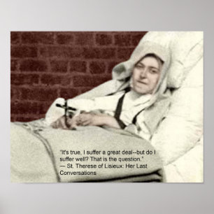 Poster St Therese sur la souffrance