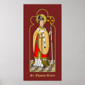 Poster St. Thomas Becket avec épée (M 033; Colorisé) (Devant)