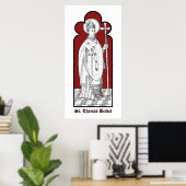 Poster St. Thomas Becket tenant une épée (M 033) (Bureau à domicile)