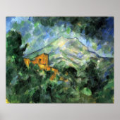 Poster St. Victoire et Château Noir par Paul Cezanne (Devant)
