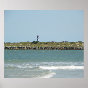 POSTER ST. VUE AUGUSTINE DEPUIS LA PLAGE DE VILANO