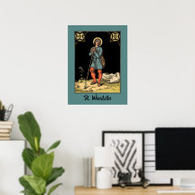 St. Wendelin menant paître des moutons
