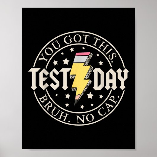 Poster Staar State Test Day Motivation Vous Avez Ce Br (Devant)
