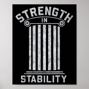 Poster Stabilité stoïque droite Citation Cool Motif