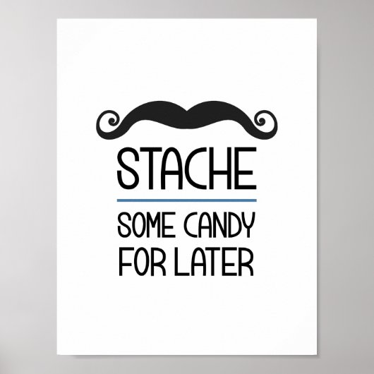 Poster Stache Quelques Bonbons Pour Un Signe De Fête Ulté (Devant)