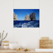 Poster Stacks Faraglioni, Île de Capri - Naples - Italie (Cuisine)