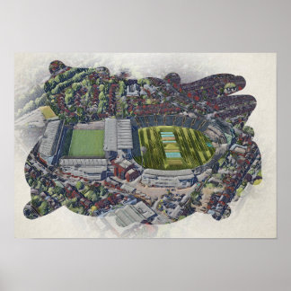 Poster Stade de cricket artistique Leeds, Yorkshire