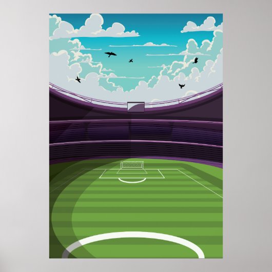 Poster Stade de football (Devant)