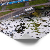 Poster Stade de rugby d'Édimbourg avec drapeau de l'Écoss (Coin)