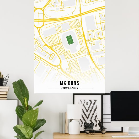Poster Stade Milton Keynes Dons (Bureau à domicile)