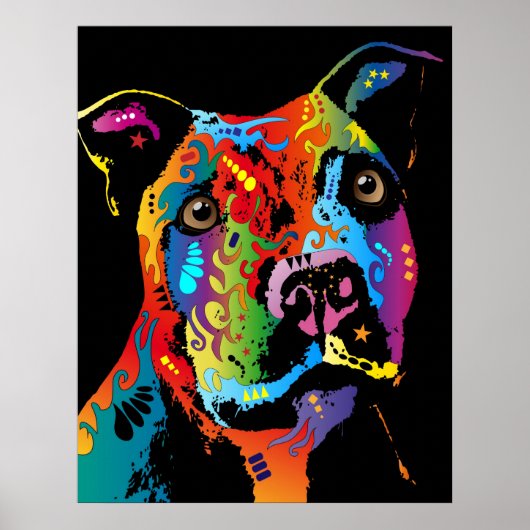 Poster Staffordshire Bull Terrier (Devant)