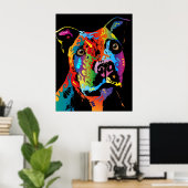 Poster Staffordshire Bull Terrier (Bureau à domicile)