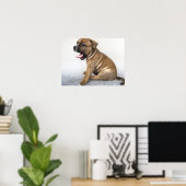 Poster Staffordshire Bull Terrier Chiot, Art Imprimer (Bureau à domicile)