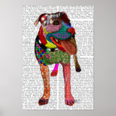 Poster Staffordshire Bull Terrier - Patchwork (Devant)