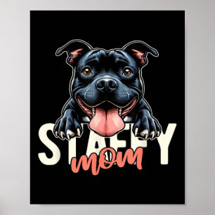 Poster Staffy Mom Staffordshire Bull Terrier Chien Tattoo