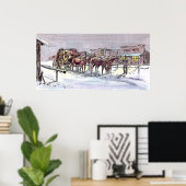 POSTER STAGECOACH DE NUIT PAR SHARON SHARPE (Bureau à domicile)