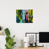 Poster Stained glass effect modern abstract art painting (Bureau à domicile)